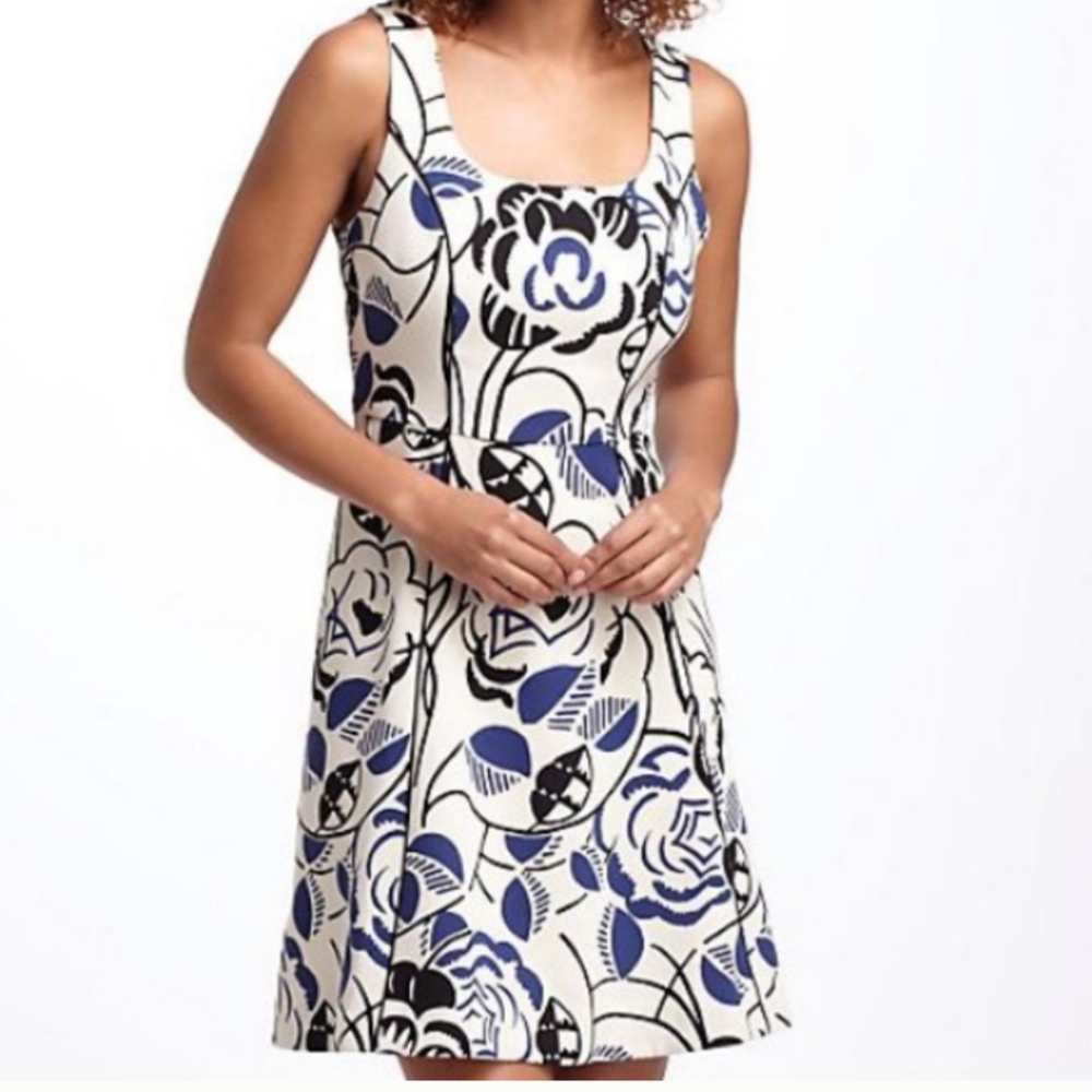 NWT Anthropologie Ink Set Blooms Midi dress